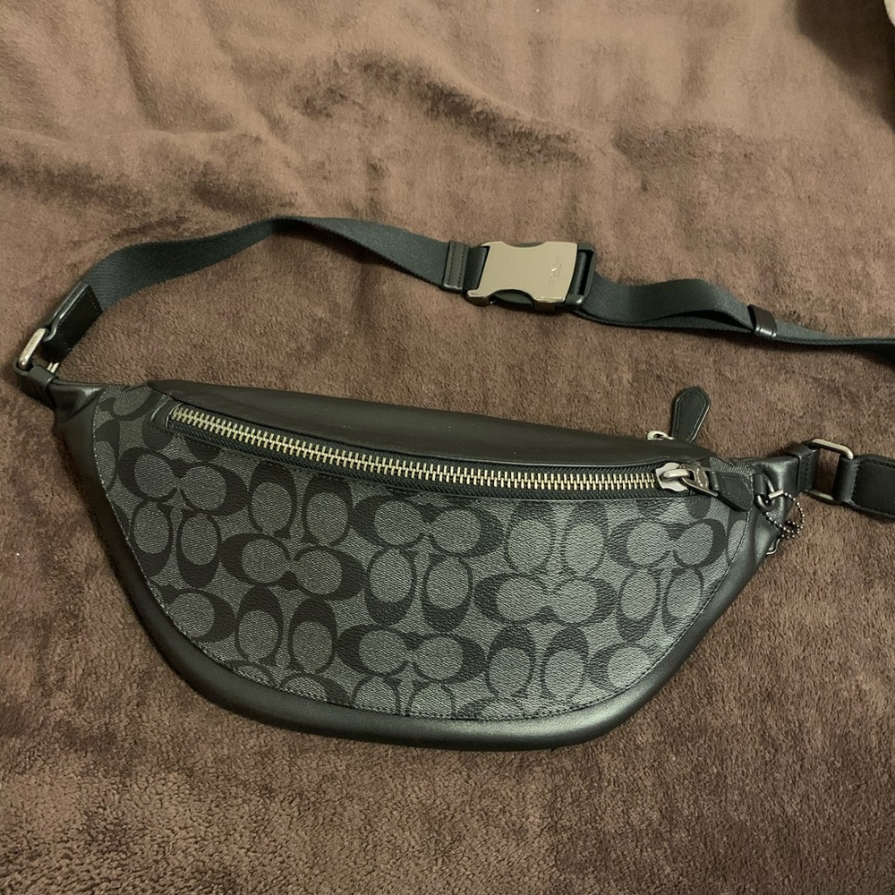 Men’s Coach Fanny Pack Belt Bag Black Large